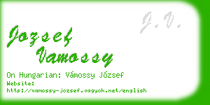 jozsef vamossy business card